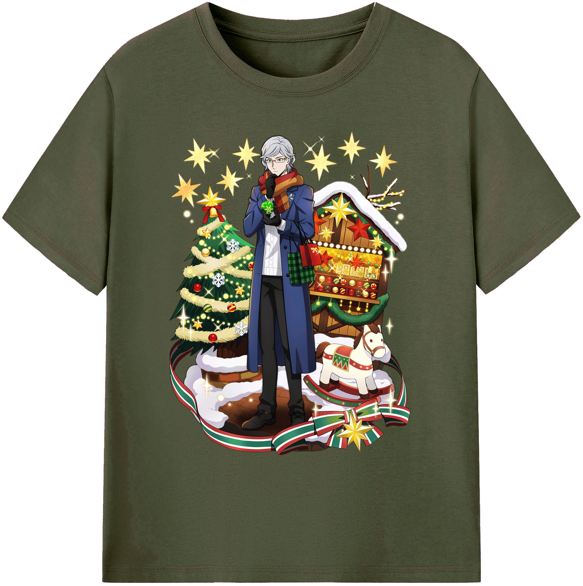（画像用） 文豪ストレイドッグス Bungo Stray Dogs 綿100％ メンズ半袖Tシャツ｜肌触りやわらか＆通気性